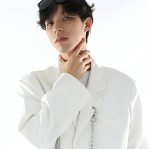 Classic cozy chic white jacket