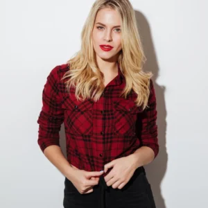 Classic Red Slim Fit Check Shirt