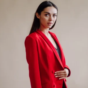 Classic Persian Red Slim Fit Blazer