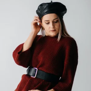 Trendy  Red Velvet Winter Sweater