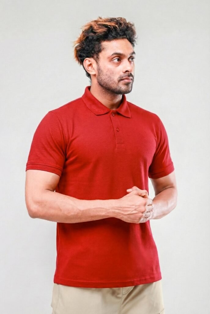 Comfort X Signature Polo – Burgundy Power